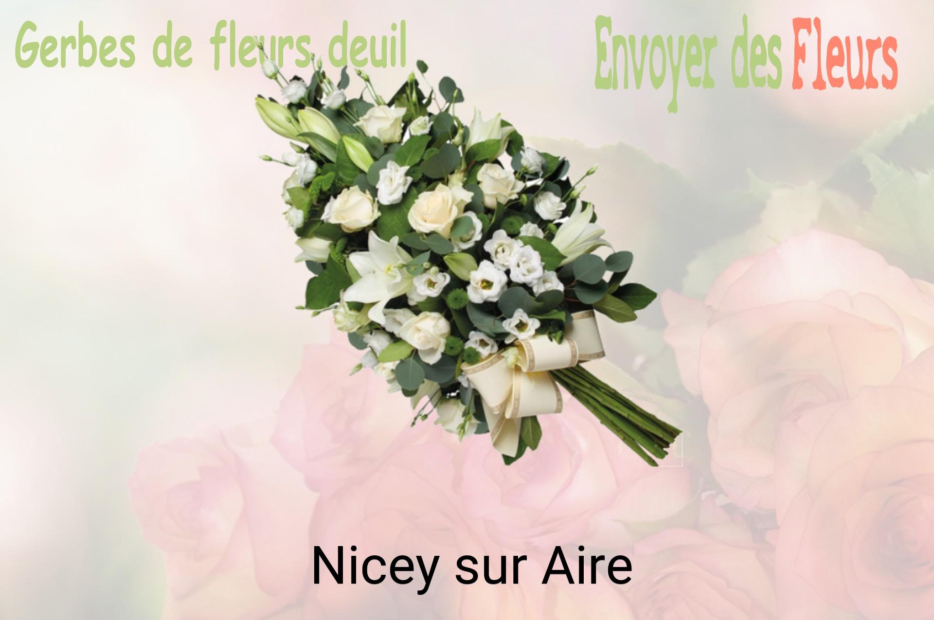 Gerbe de fleurs de deuil livrée à Nicey-sur-Aire
